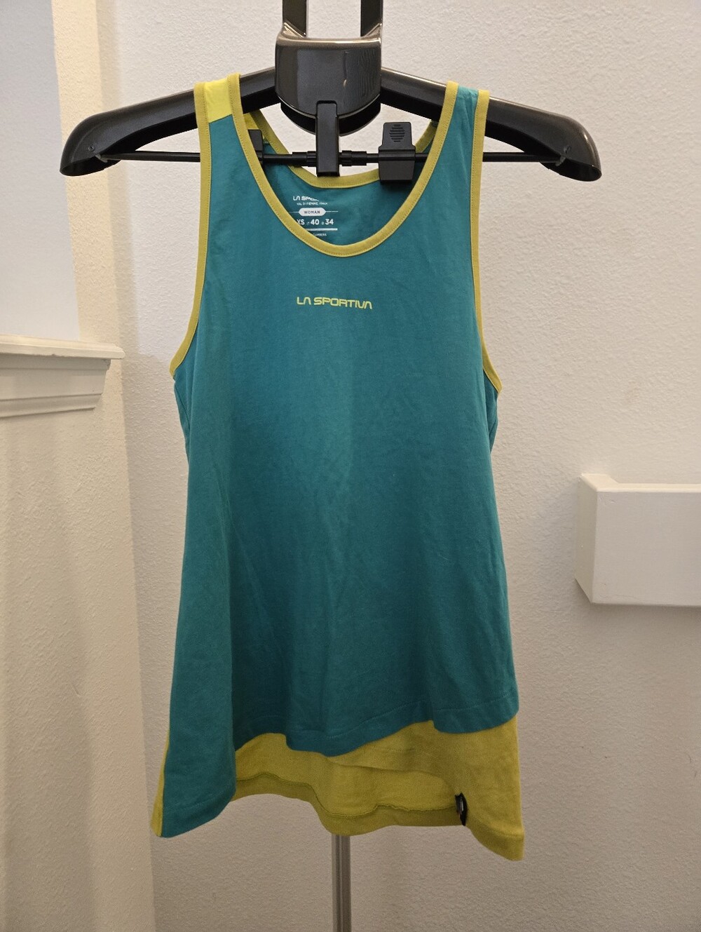 La Sportiva Teal Tank with Yellow Trim - Women's XS